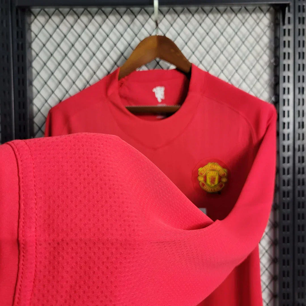Manchester United Retro 2007-2008 Local Kit Manga Larga