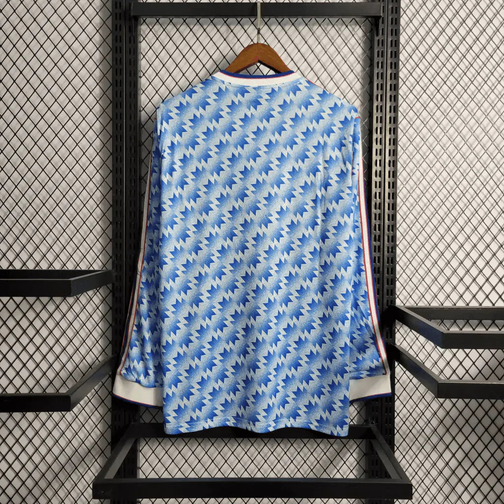 1990/1992 Retro Manchester United Visitante Manga Larga