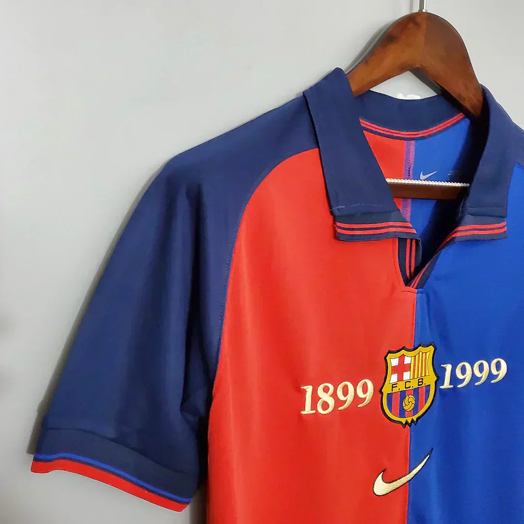1999-2000 Retro Barcelona 100th Aniversario Local