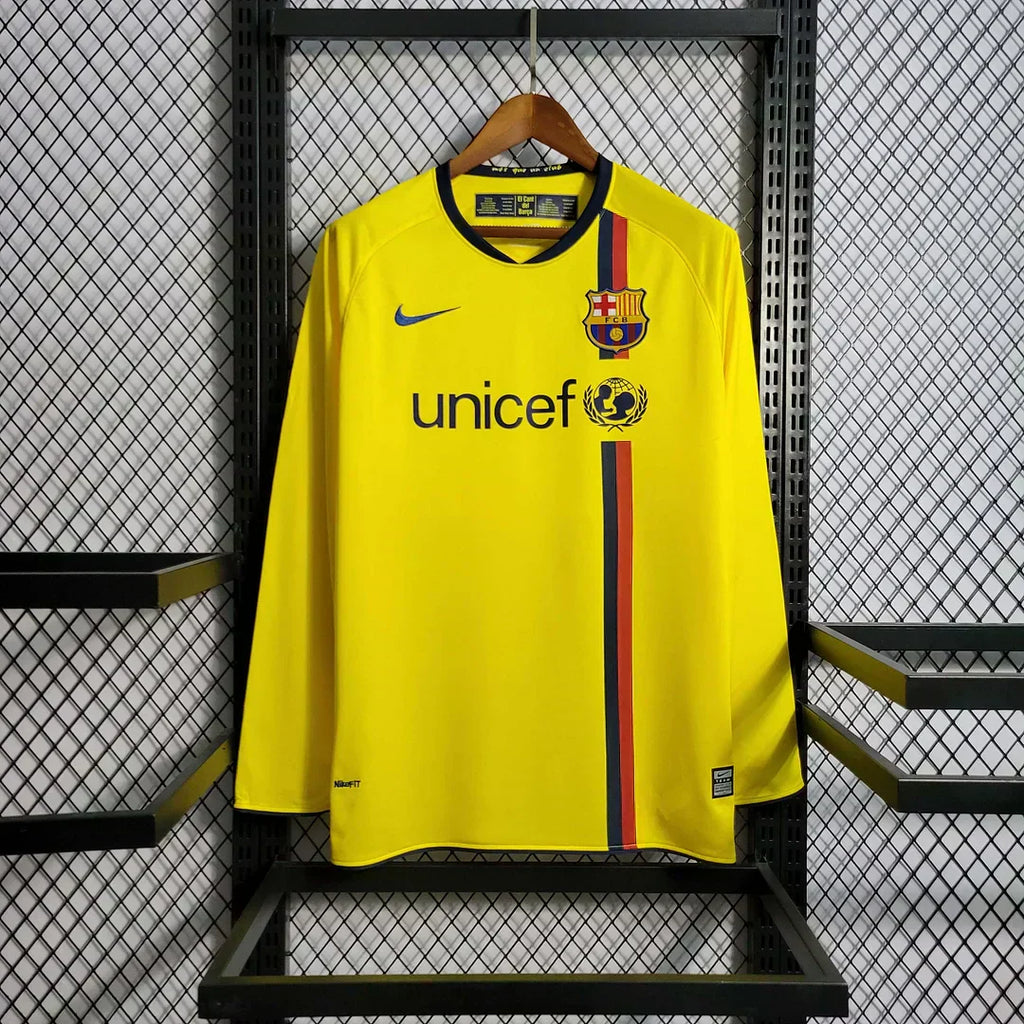 2008-2009 Retro Barcelona Visitante Manga Larga