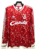 1989-1991 Retro Liverpool Local Manga Larga