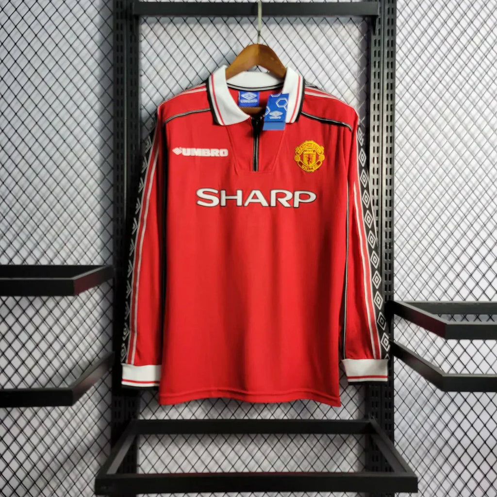 1998/1999 Retro Manchester United Local Manga Larga