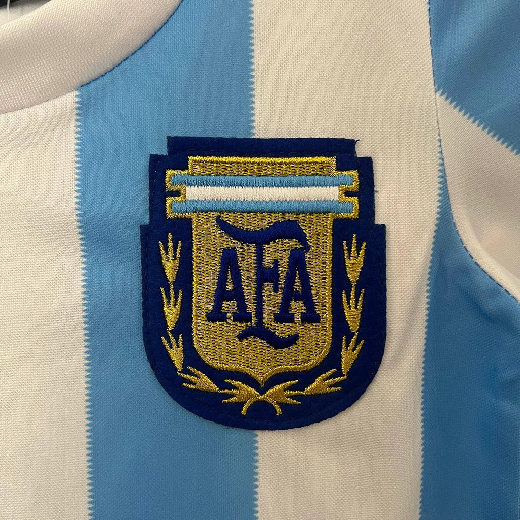 1986 Retro Argentina Local Kit Talla Niño