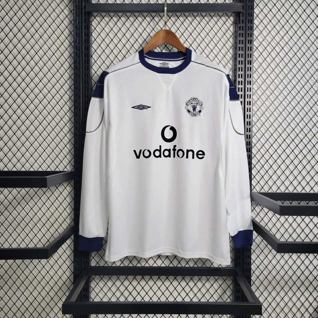 2000/2001 Retro Manchester United Visitante Manga Larga