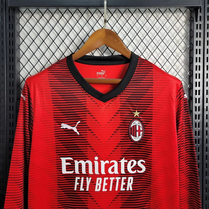 2023/2024 AC Milan Local Manga Larga