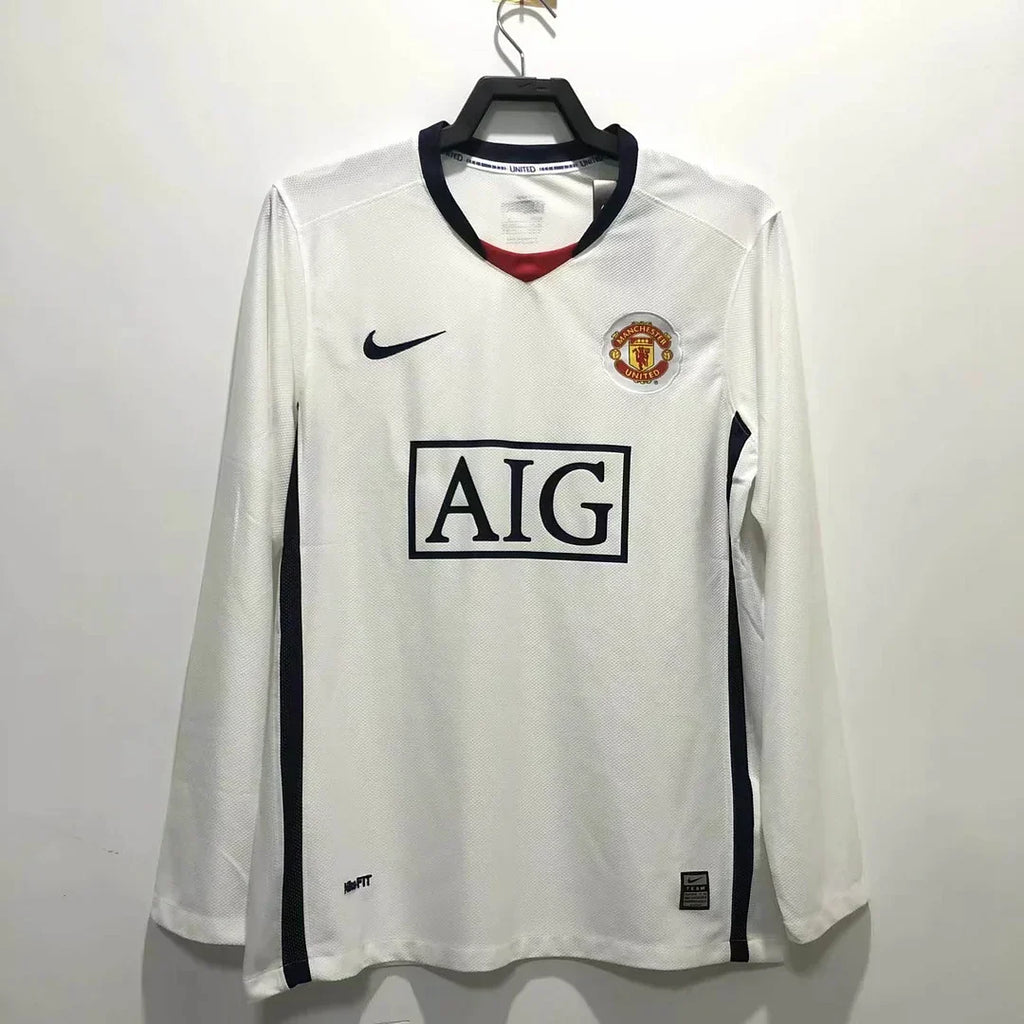2008/2009 Retro Manchester United Visitante Manga Larga