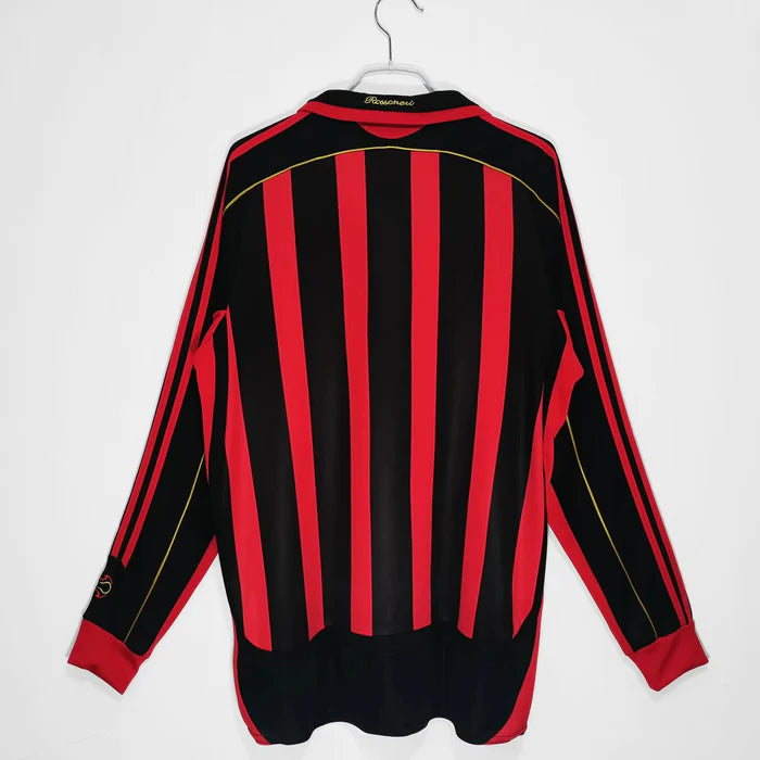 AC Milan Retro 2007-2008 Manga Larga Local Kit