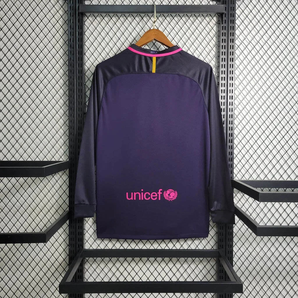 2016/2017 Retro Barcelona Visitante Manga Larga
