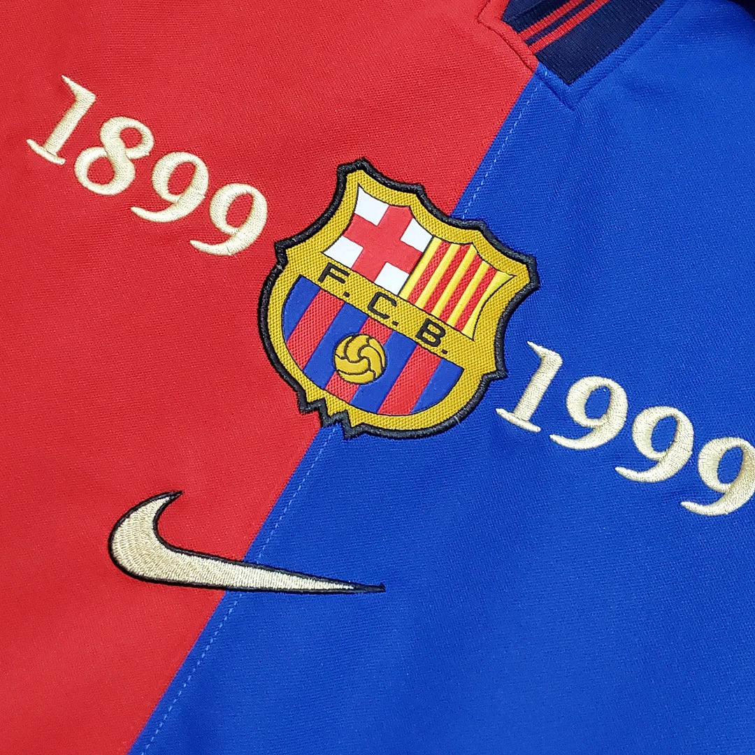1999-2000 Retro Barcelona 100th Aniversario Local