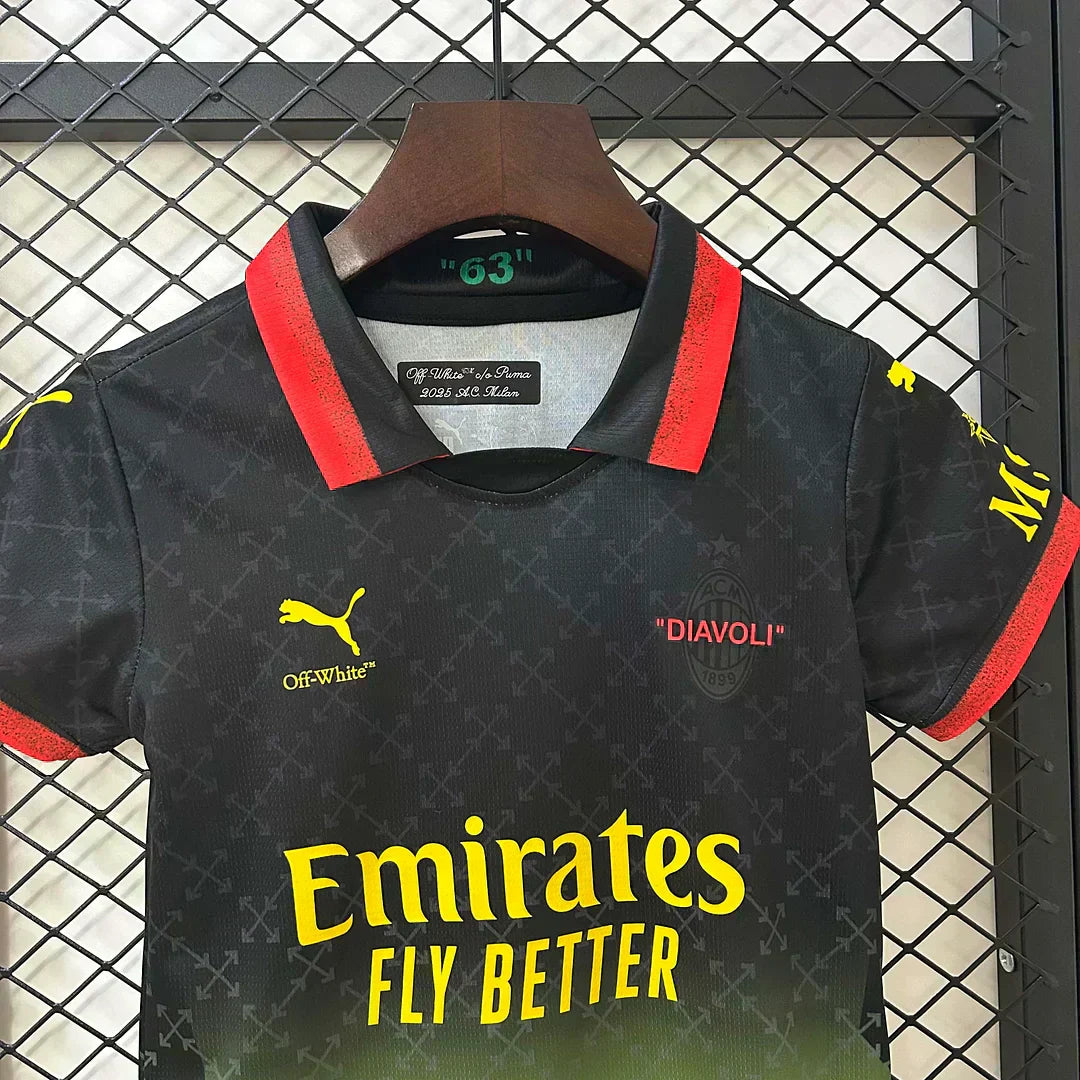 2024/2025 AC Milan X Off White Edición Especial Talla Niño